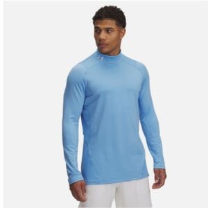 Under Armour Men's Carolina Blue Cold Gear Armour Fitted Mock Shirt | Size 3XL